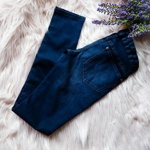 Free People Dark Wash Stretch Skinny Nightfall 24